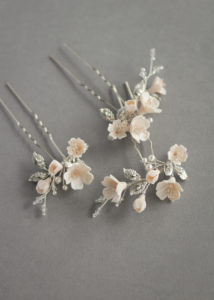 FABLES champagne floral hair pins 5