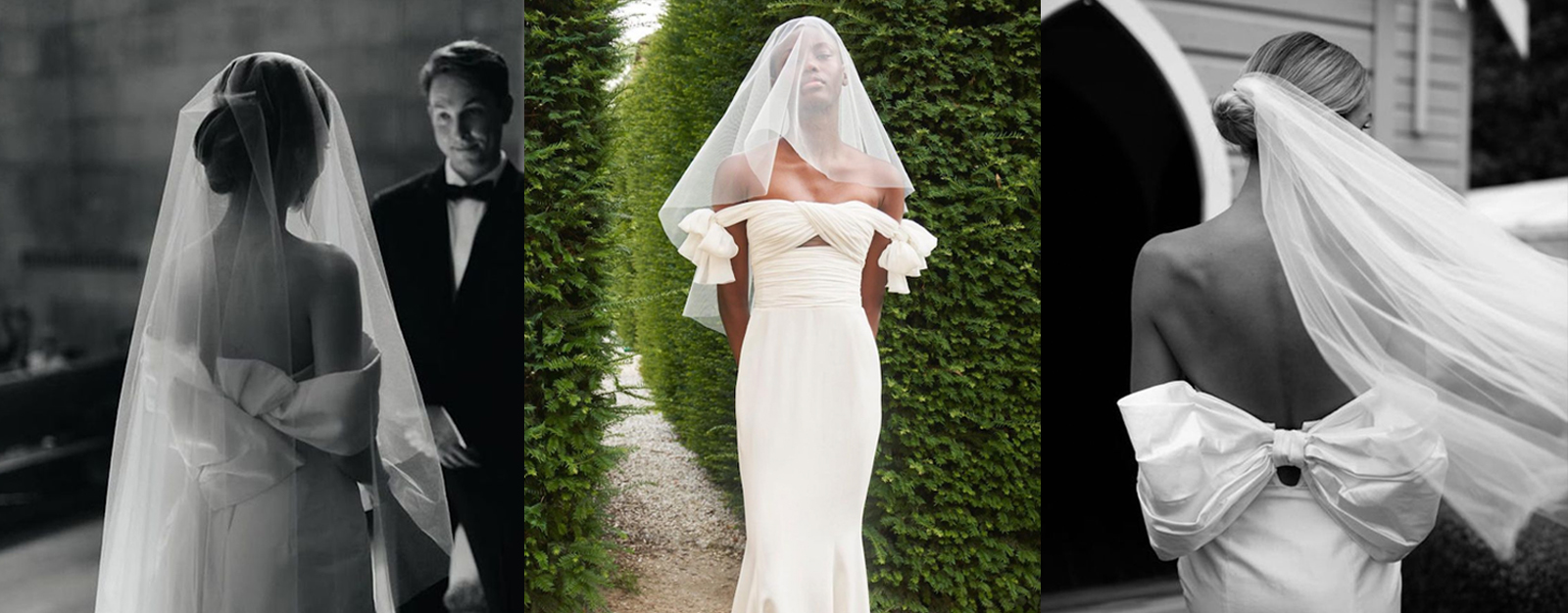 How to style a bow wedding dress with a veil