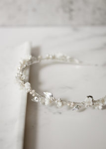 FREYA bridal headband in silver 1