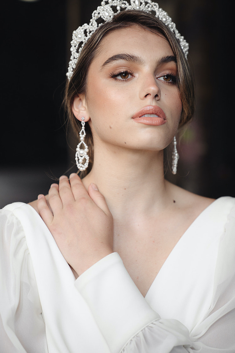 MARA  Pearl birdcage veil - TANIA MARAS BRIDAL