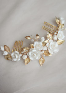 CASSIA floral bridal comb 9