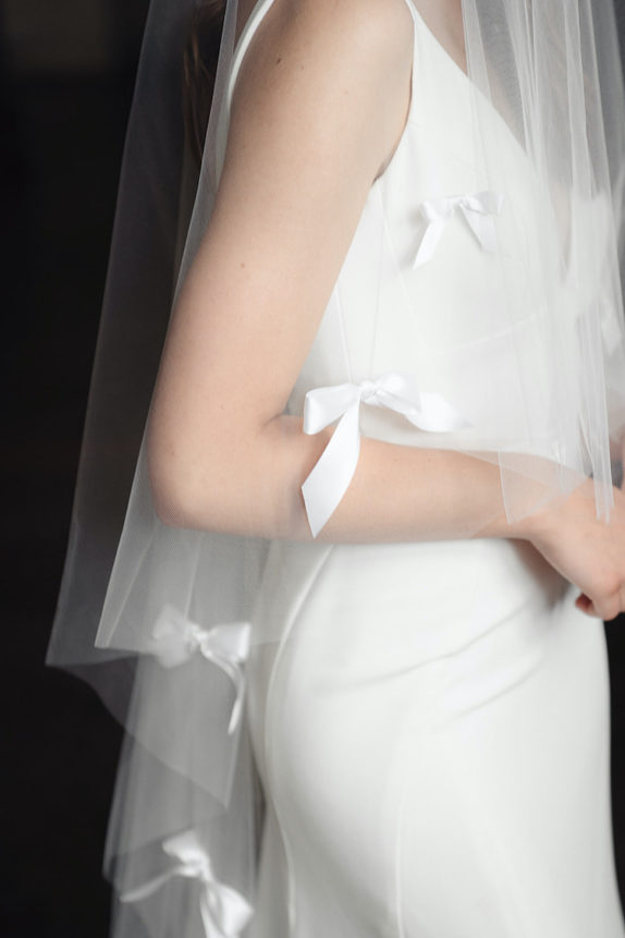 HEPBURN bridal veil with bows 6