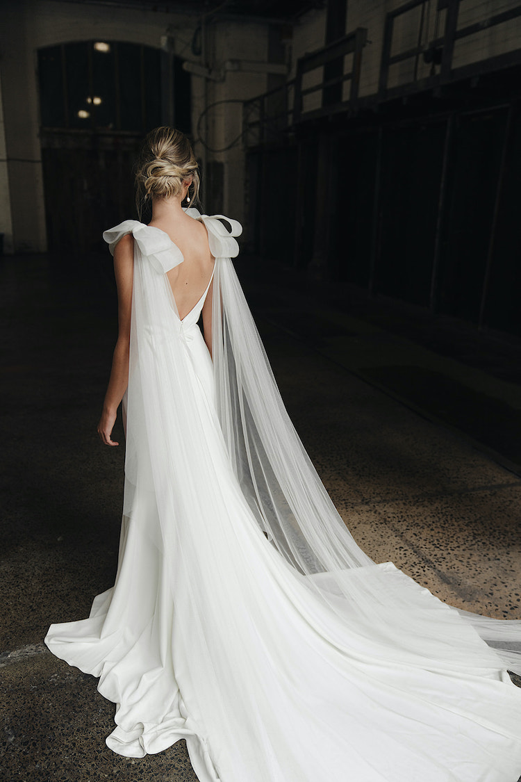 wedding dress with cape