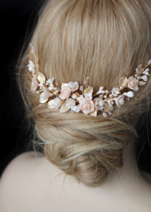 ROSALIE blush bridal headpiece 3