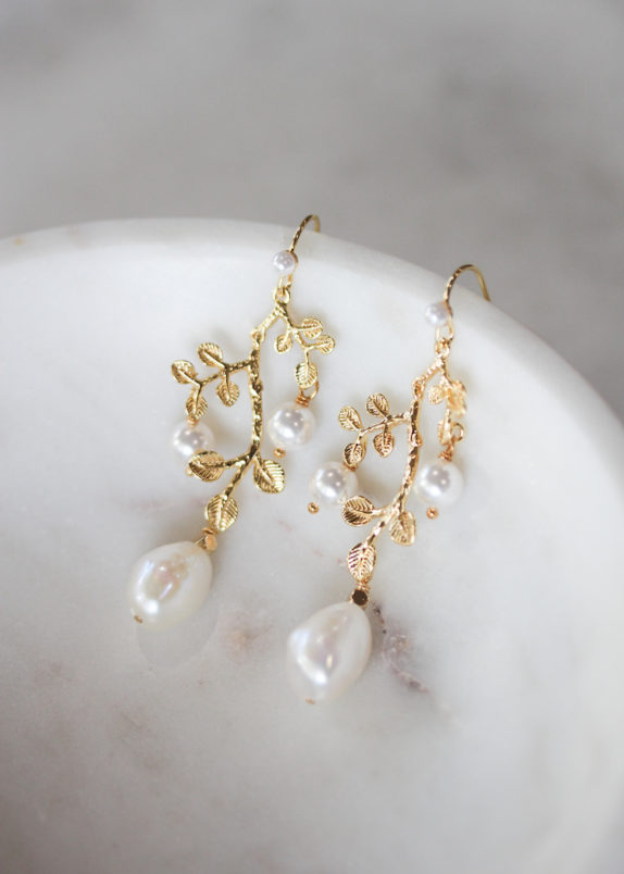 BRIGETTE pearl bridal earrings 2