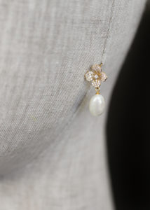JULIUS crystal pearl earrings 2