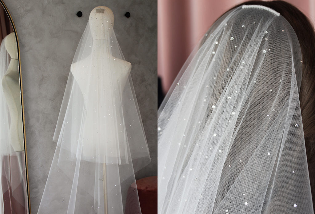 Bespoke for Stella_Dewberry veil with blusher