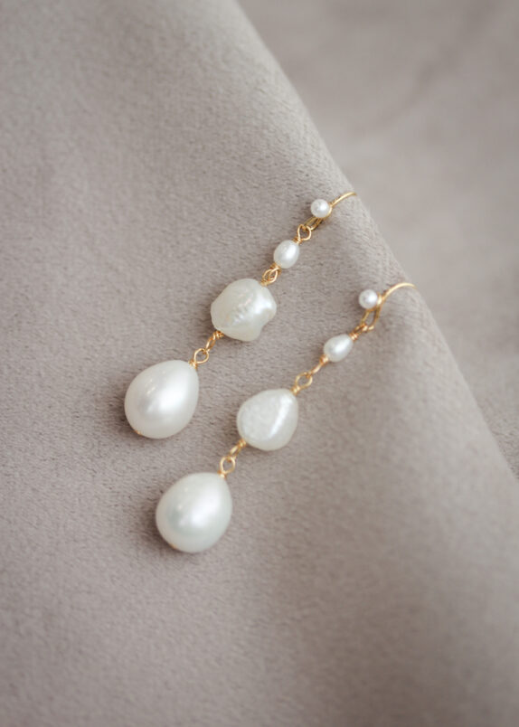AUSTIN pearl wedding earrings 2