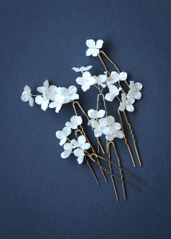 AVALON floral bridal hair pins 3