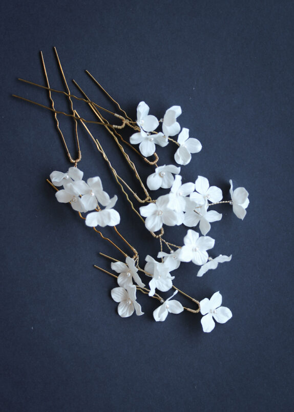 AVALON floral bridal hair pins 5