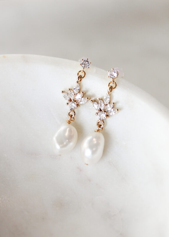 CLAUDETTE crystal bridal earrings 1