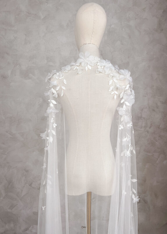 EDEN floral bridal cape 12