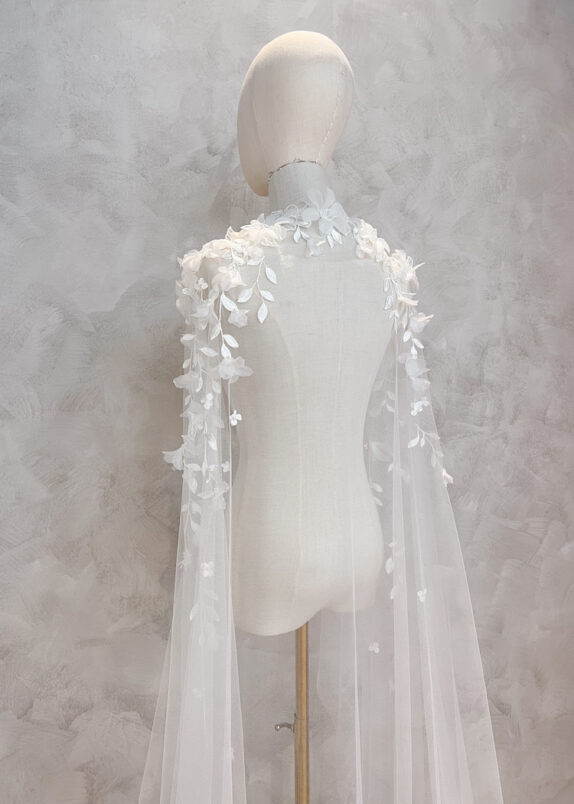 EDEN floral bridal cape 4
