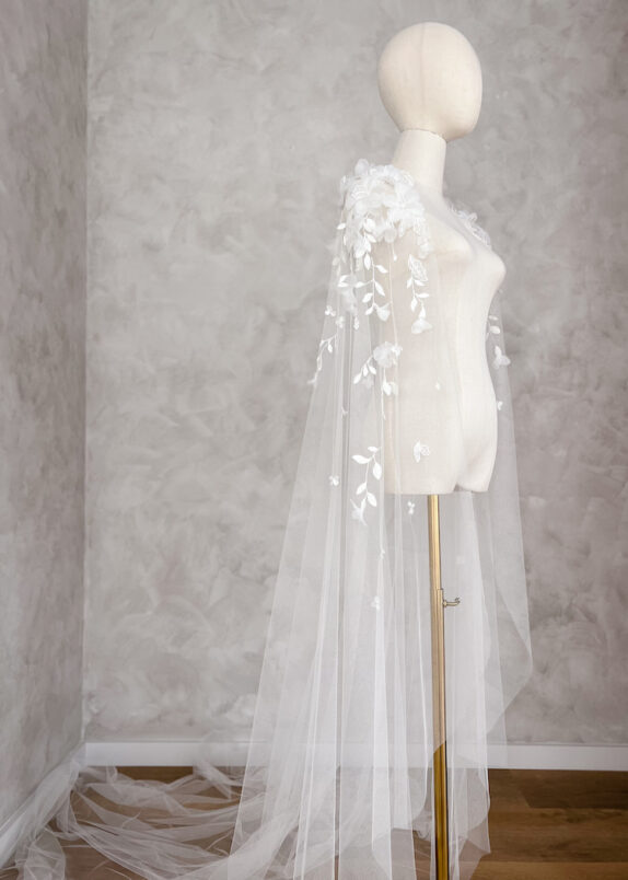 EDEN floral bridal cape 6