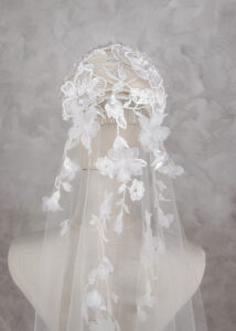 HARRIET bridal cap and veil 5
