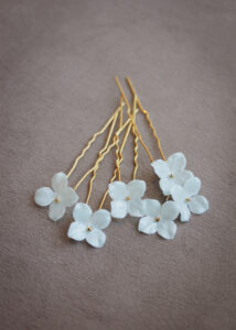 HYDRANGEA_Pale blue floral hair pins 10