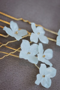 HYDRANGEA_Pale blue floral hair pins 12