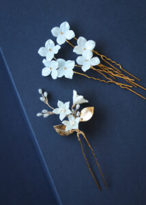 HYDRANGEA_Pale blue floral hair pins 9