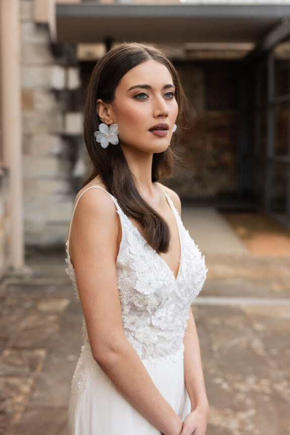 MARIGOLD Floral bridal earrings 7