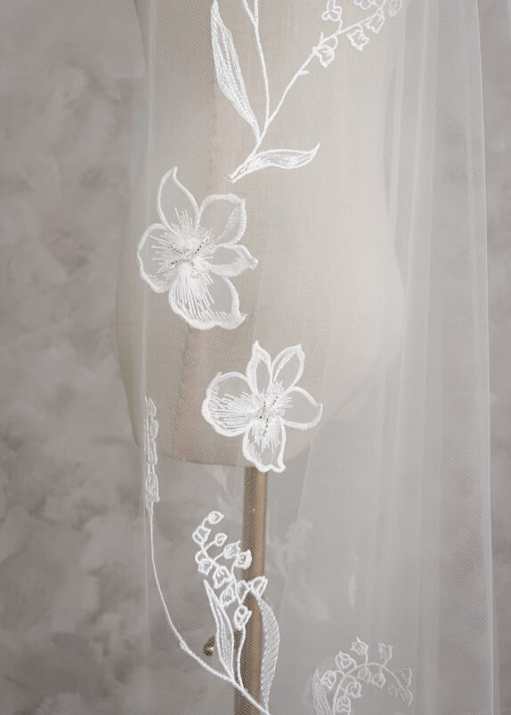 MAY LILY floral wedding veil 11