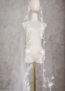 MAY LILY floral wedding veil 8