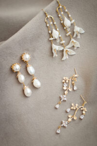 SNOWDROP floral bridal earrings 3