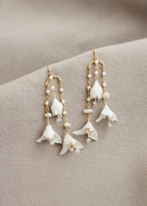 SNOWDROP floral bridal earrings 9