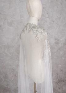 WATERFALL silver bridal cape 3