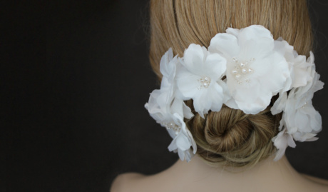 A Statement Floral Bridal Headpiece For Yasmin