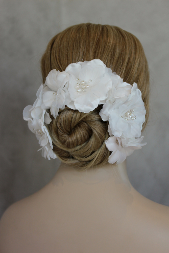 bridal floral headpiece