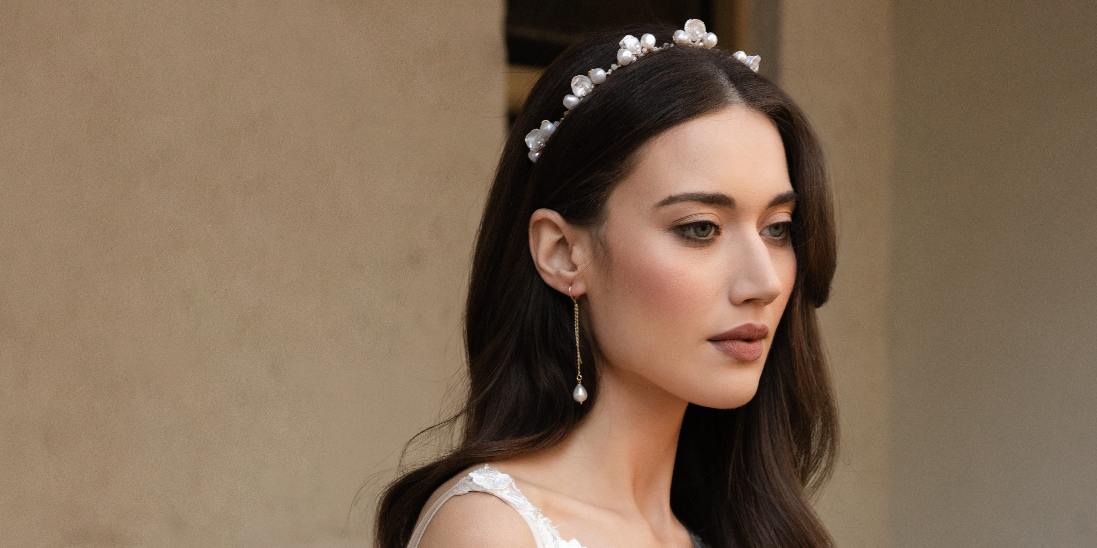 pearl headpiece bridal