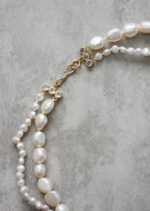 Esme Double Pearl Bridal Necklace 10