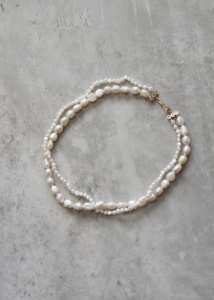 Esme Double Pearl Bridal Necklace 11