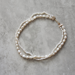 Esme Double Pearl Bridal Necklace 11