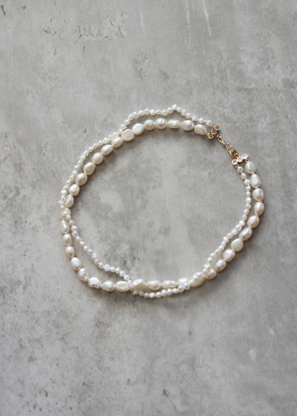 Esme Double Pearl Bridal Necklace 11