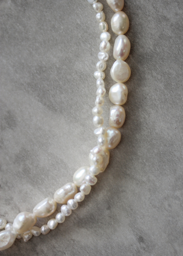 Esme Double Pearl Bridal Necklace 6