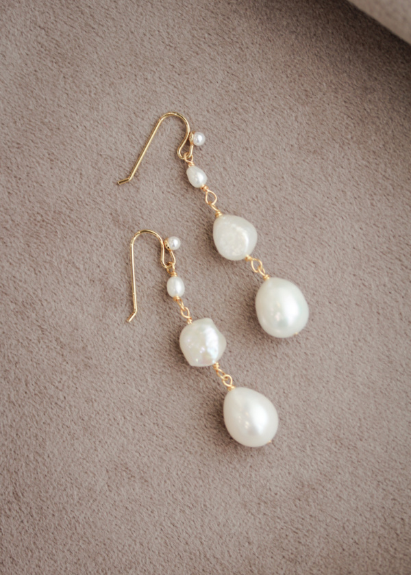 Pearl wedding earrings on sale