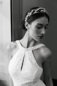 BELLFLOWER Lily of the Valley bridal crown 3
