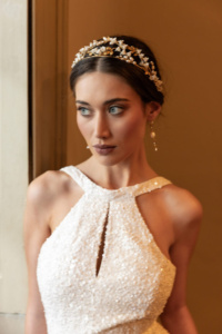 BELLFLOWER Lily of the Valley bridal crown 4