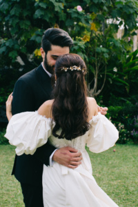 Bride Carmen Wearing Meadow Hair Pins In Gold 2.jpg