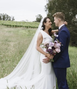 Bride Melissa Wears Carmen Wedding Veil 3.jpg