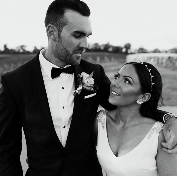 Bride Samantha Wearing Henri Beaded Wedding Crown 1.jpg