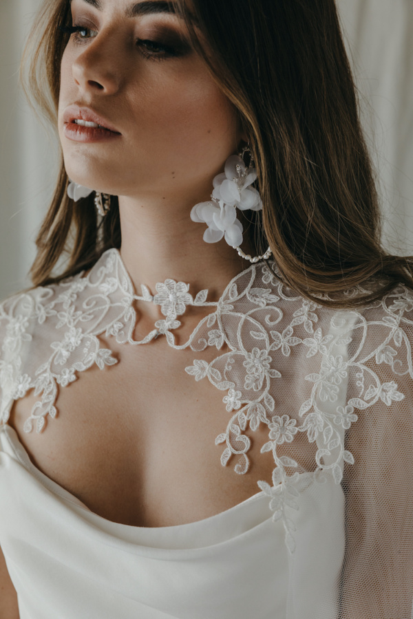 ELISABETTA floral bridal earrings TANIA MARAS BRIDAL