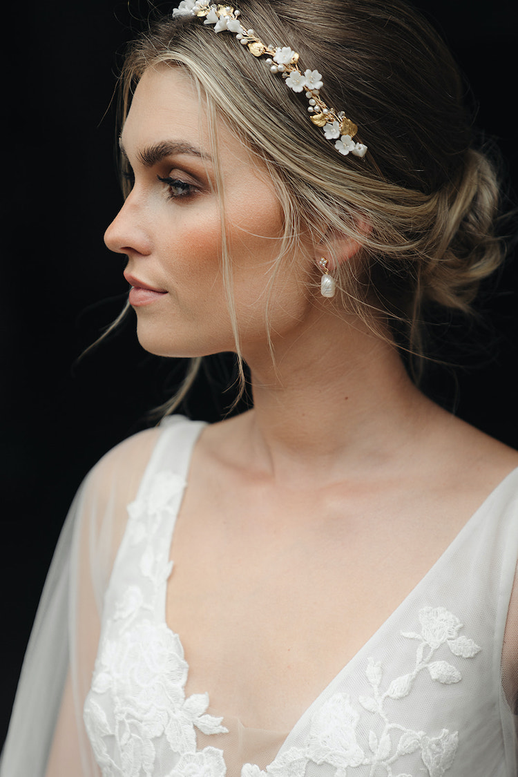 FREYA dainty bridal headband TANIA MARAS BRIDAL