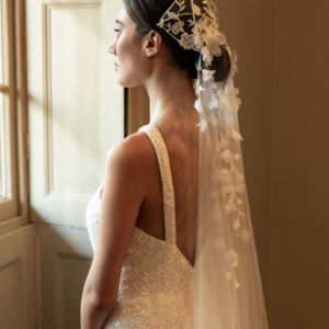 Harriet Bridal Cap And Veil