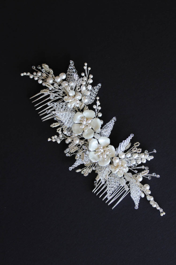 Jasmine Floral Headpiece In Silver 1.jpg