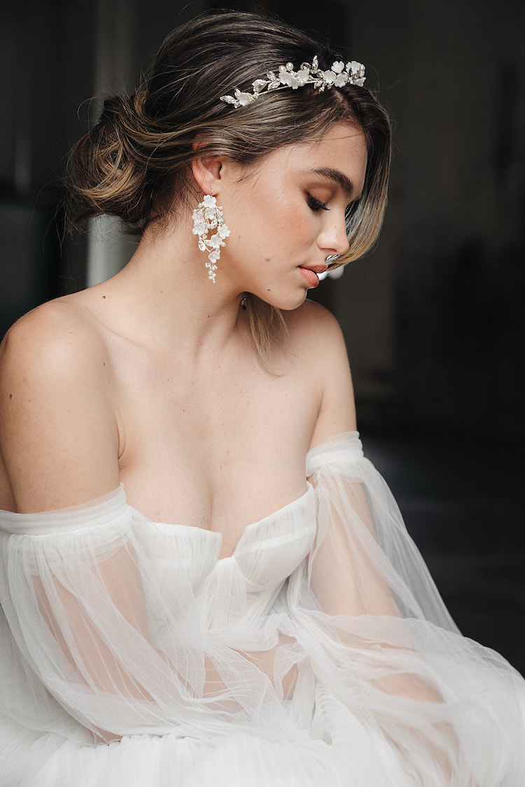 Jewelry for champagne wedding dress outlet