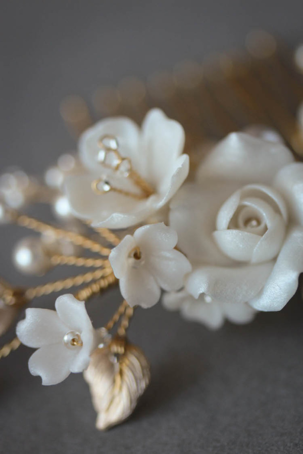 Primrose Bridal Hair Comb In Pale Gold 2.jpg