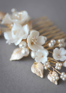 Primrose Bridal Hair Comb In Pale Gold 3.jpg