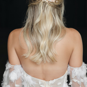 ROSALIE blush bridal headpiece